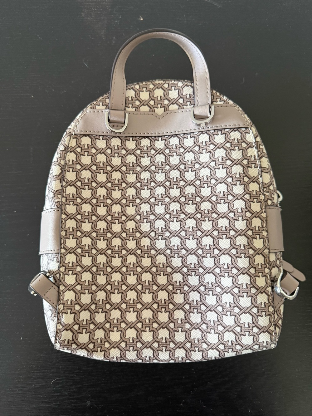 kate spade Taupe & Cream Monogram Mini Backpack - Picture 2 of 3